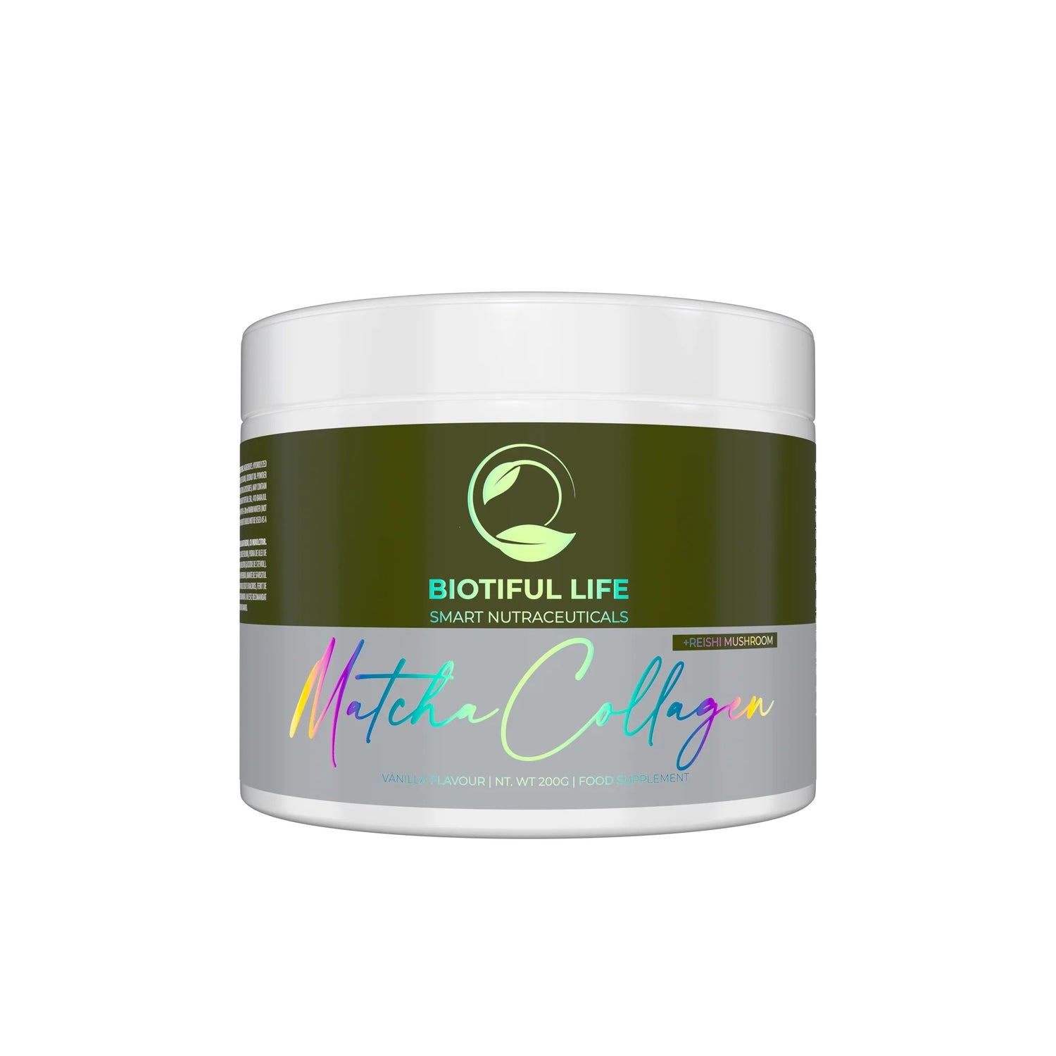 Matcha Collagen, 200 g, Colagen cu Matcha, Biotiful Life
