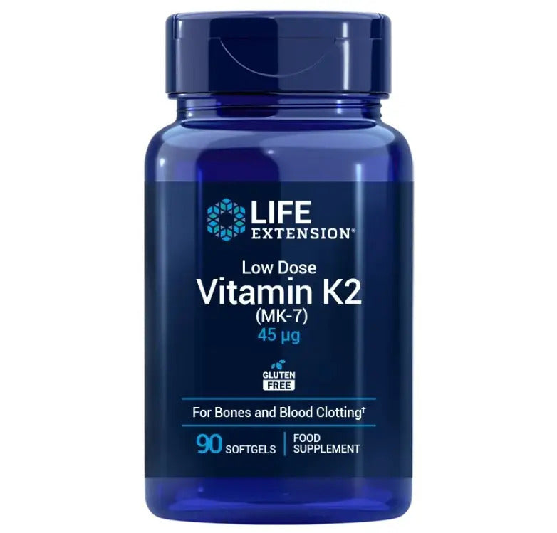 Vitamin K2 Low Dose, 90 softgels, Vitamina K2 Low Dose, Life Extension