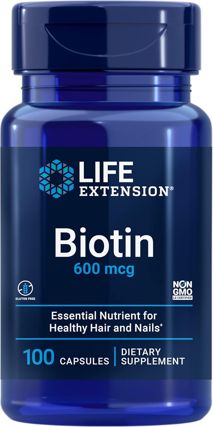 Biotin, 600 mcg, 100 caps, Biotina, Life Extension