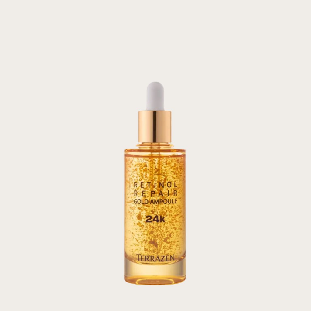 Retinol Repair Gold Ampoule, Ser concentrat anti-îmbătrânire cu retinol și aur 50 ml, Terrazen