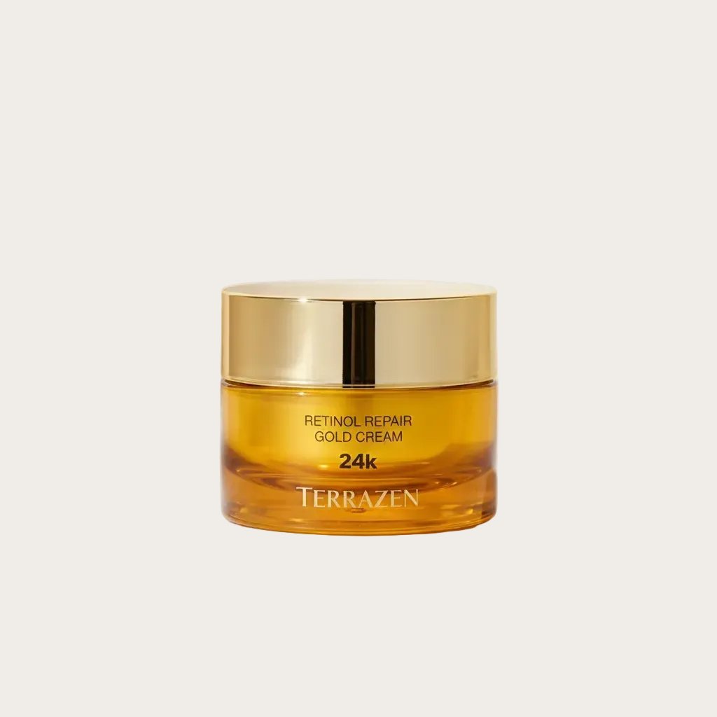 Retinol Repair Gold Cream, Cremă facială anti-îmbătrânire cu retinol și aur 50 ml, Terrazen