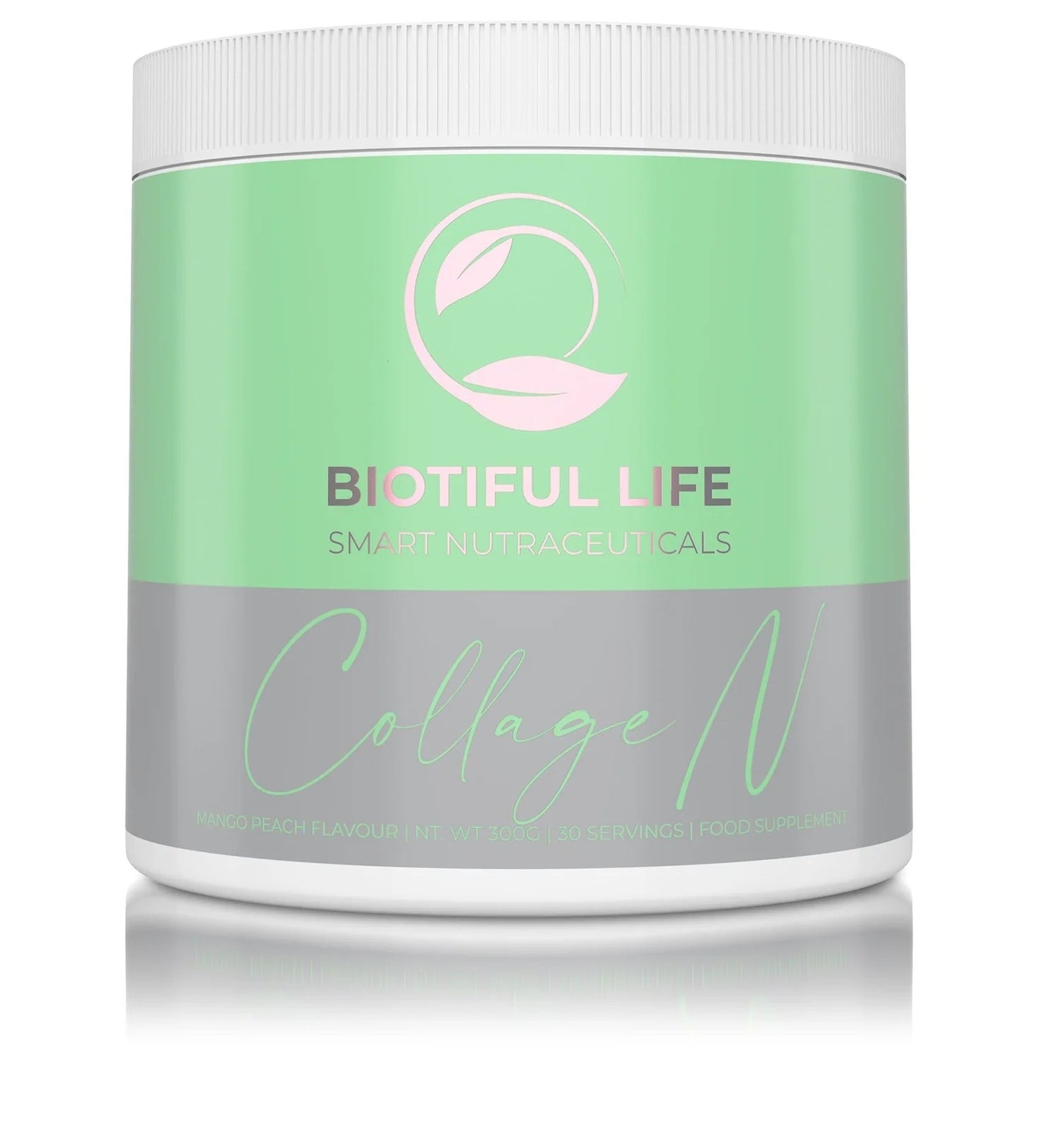 CollageN, 300 g, Nutriceutic cu peptide de colagen, aromă mango/piersică, Biotiful Life