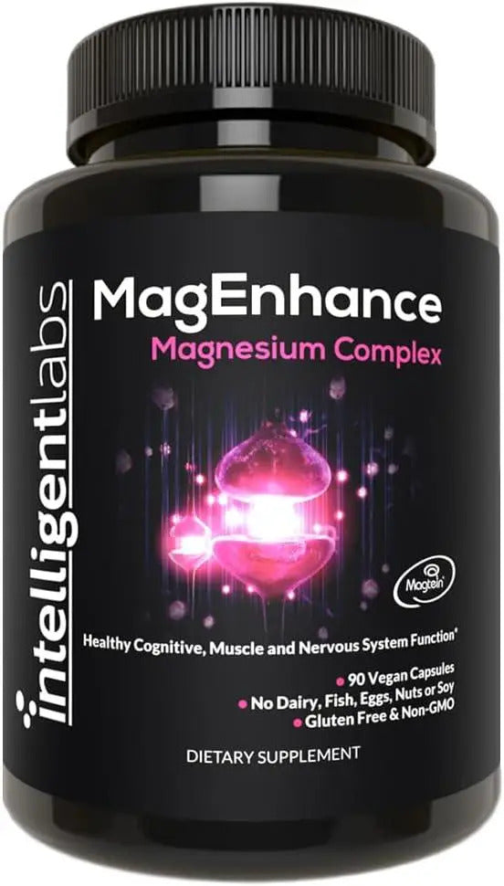 MagEnhance, 200 mg, 90 capsule, Magneziu L-Treonat Glicinat Taurat, Intelligent Labs