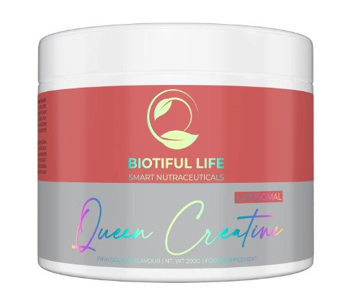 Queen Creatine Liposomal, 200 g, Creatina monohidrat lipozomala gust pina colada, Biotiful Life