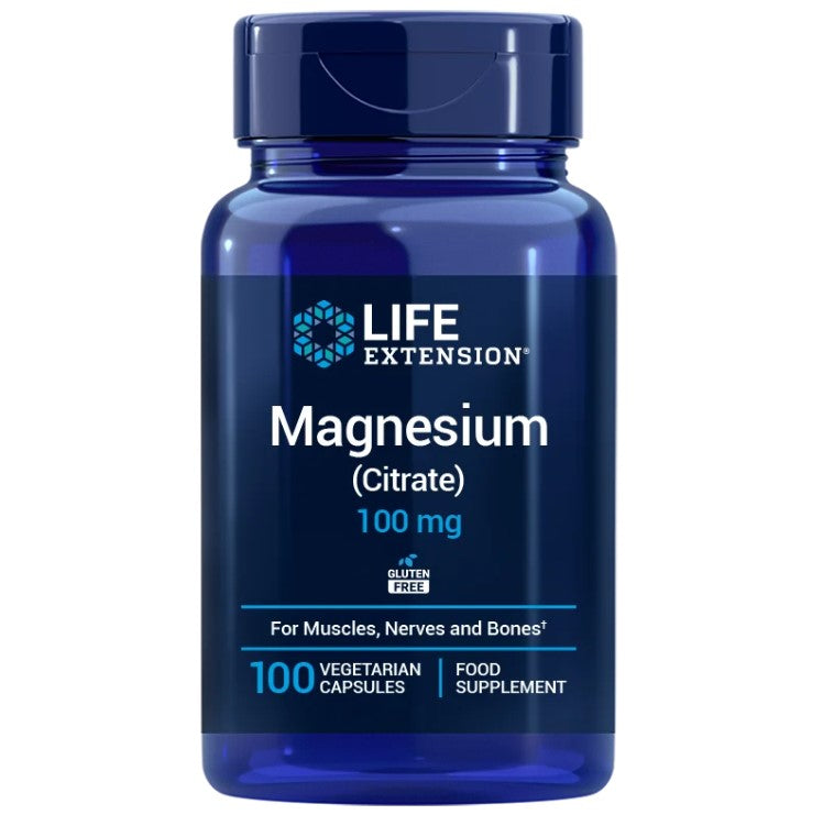 Magnesium Citrate, 100 caps, Citrat de magneziu, Life Extension