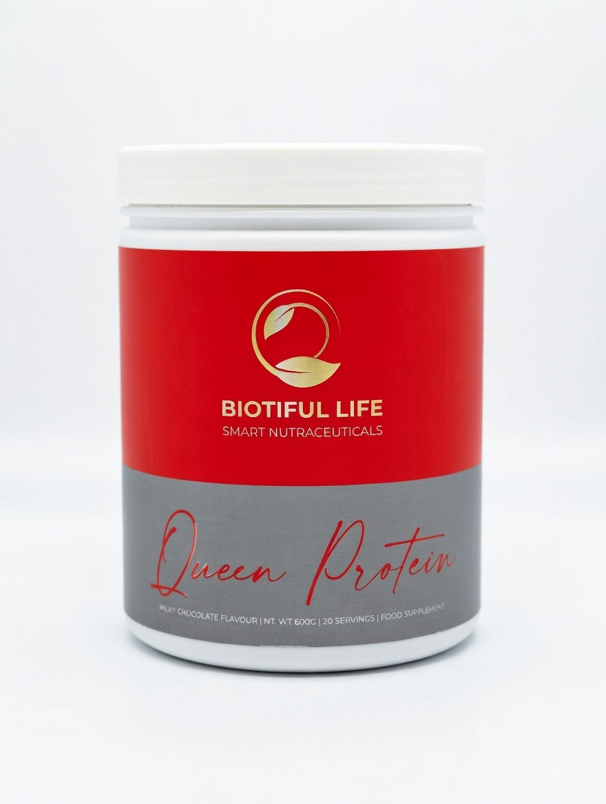 Queen Protein, 600 g, Protein pentru femei aromă ciocolată cu lapte, Biotiful Life