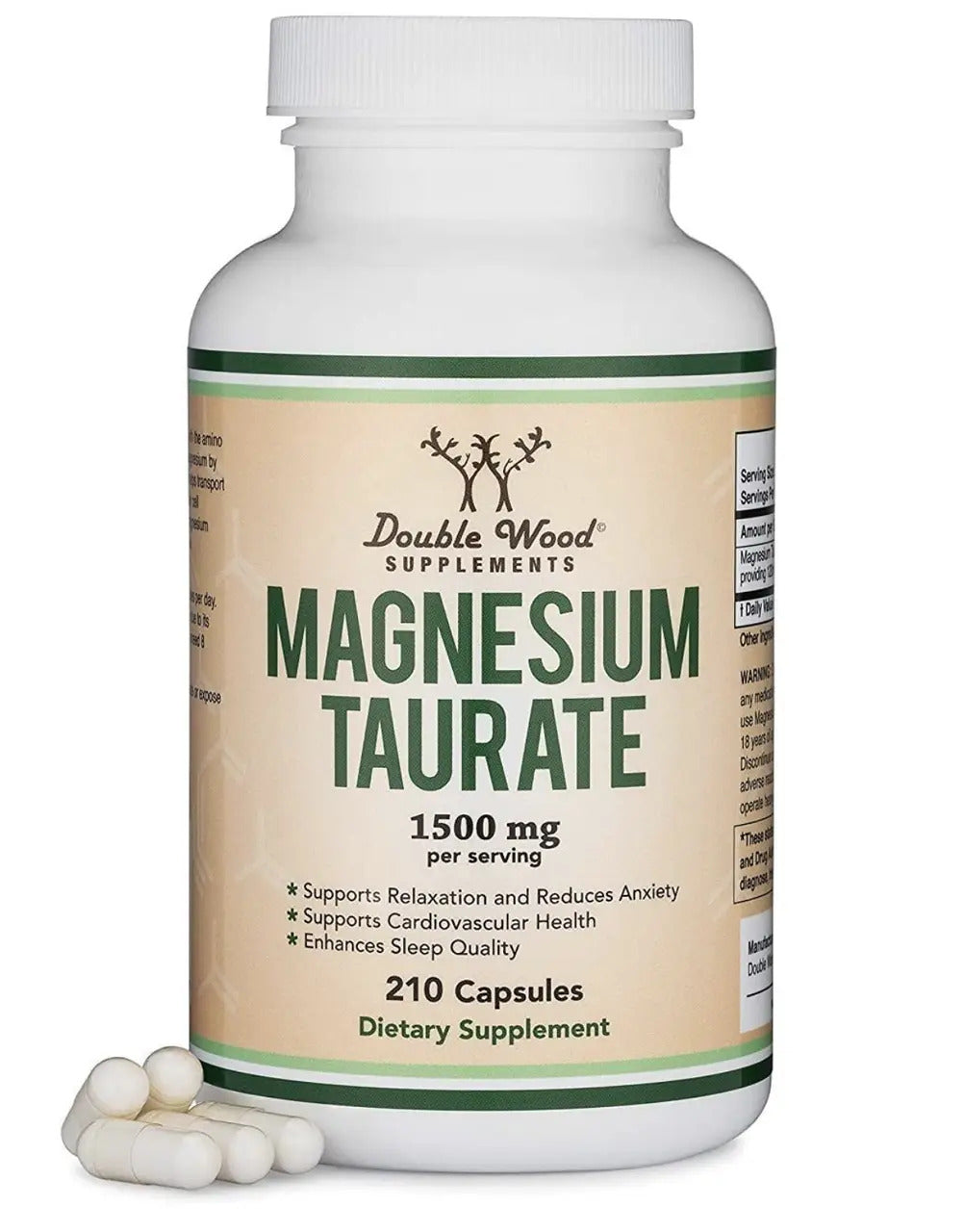 Magnesium Taurate, 210 caps, Taurat de magneziu, Double Wood
