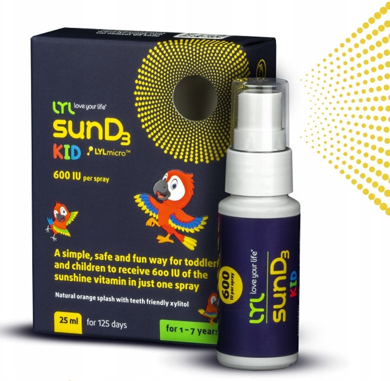 Vitamin D Oral Spray For Children, 600 UI 25 ml, Vitamina D Spray oral pentru copii, LYL