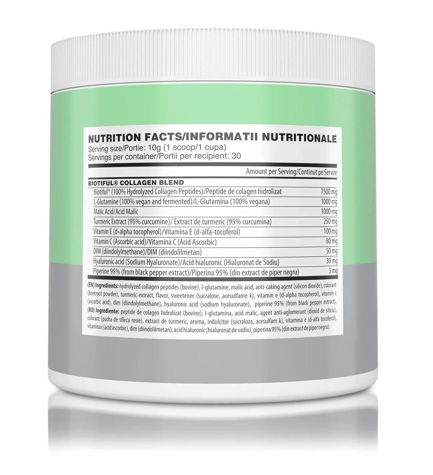CollageN, 300 g, Nutriceutic cu peptide de colagen, aromă mango/piersică, Biotiful Life