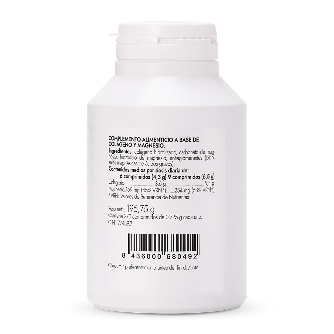 Collagen with Magnesium, 270 comprimate, Colagen cu magneziu amlsport, Ana Maria Lajusticia