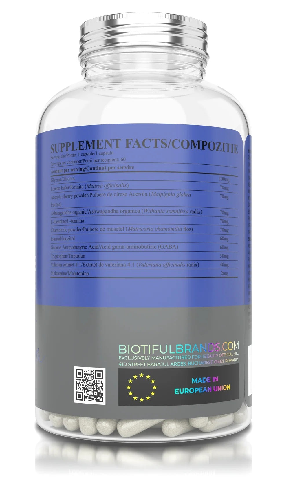 Dream Team, 60 capsules, Formulă nutrițională complexă pentru susținerea somnului, Biotiful Life