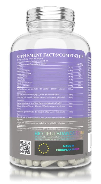 Zen Balm, 60 capsules, Nutriceutice pentru combaterea cauzelor durerilor de cap și migrenelor, Biotiful Life
