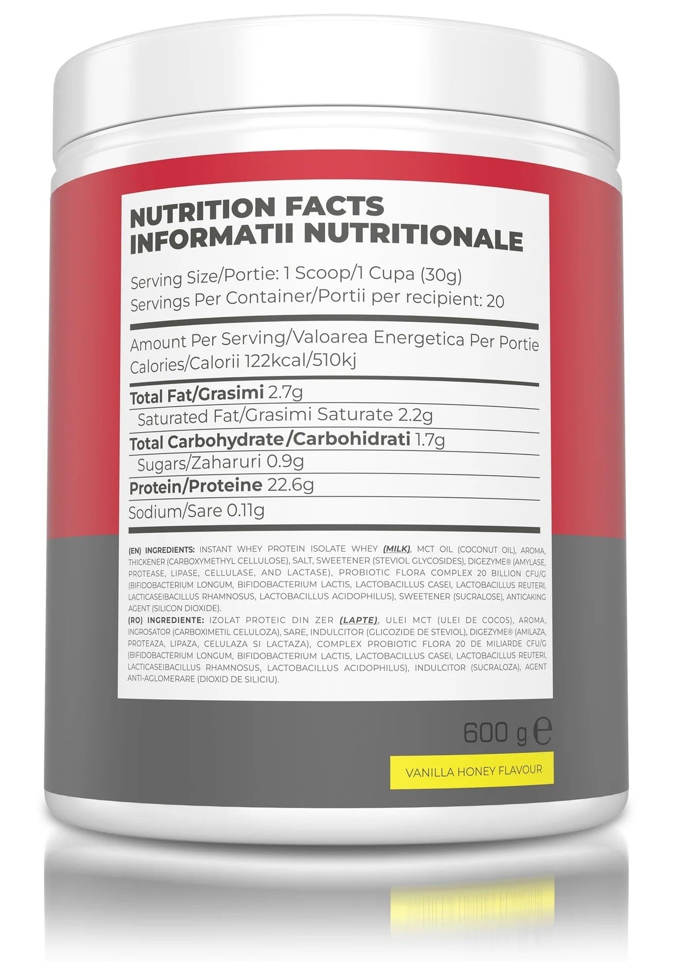 Queen Protein, 600 g, Protein pentru femei aromă vanilie-miere, Biotiful Life