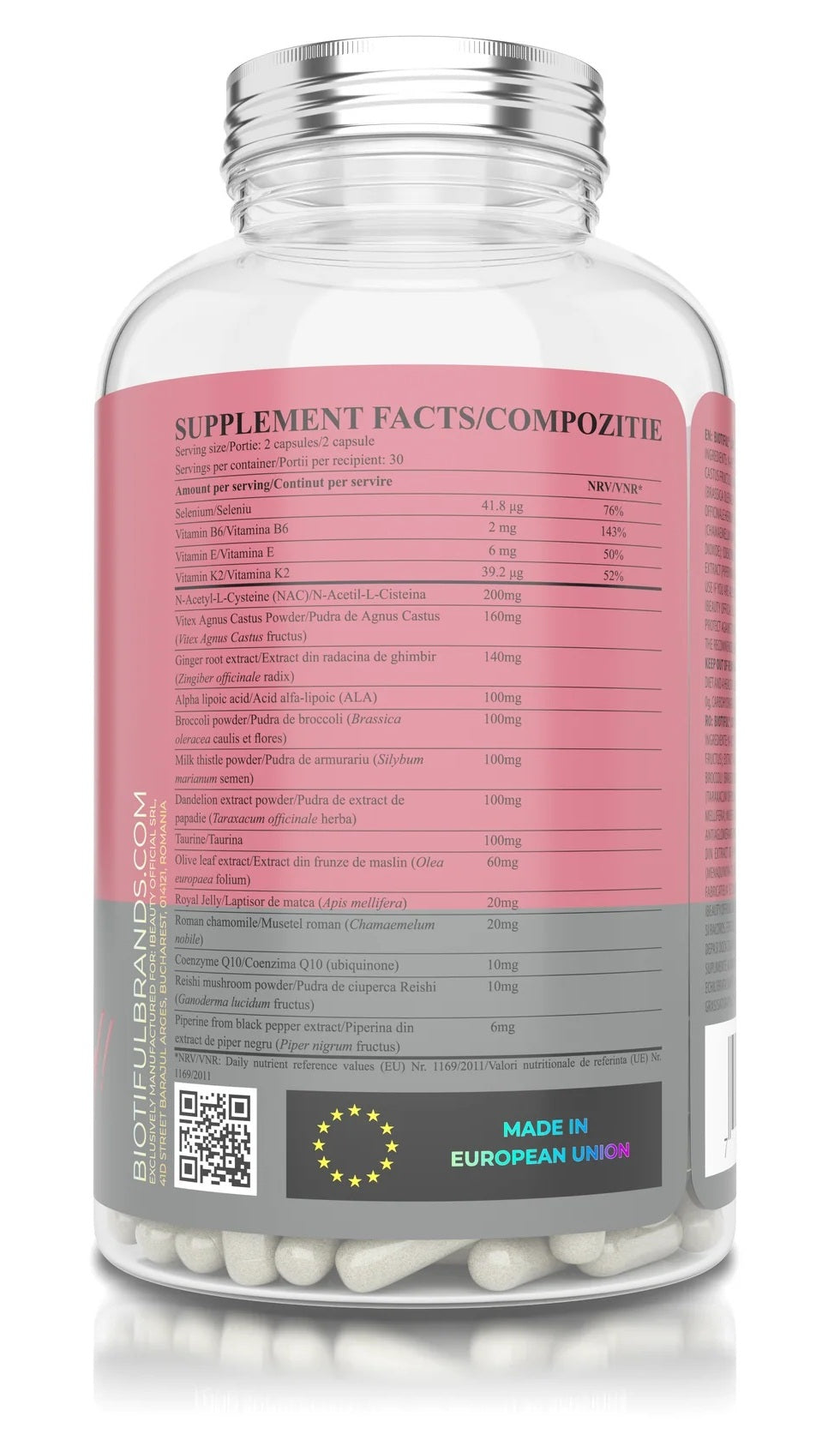 Love, U Period, 60 capsules, Suport pentru perioada premenstruală și menstruală, Biotiful Life
