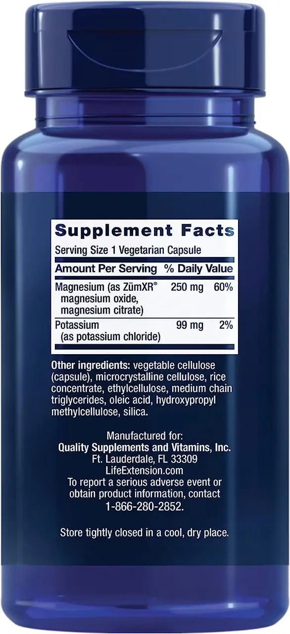 Potassium with Extend-Release Magnesium, 60 capsule, Potasiu cu magneziu cu eliberare prelungită, Life Extension