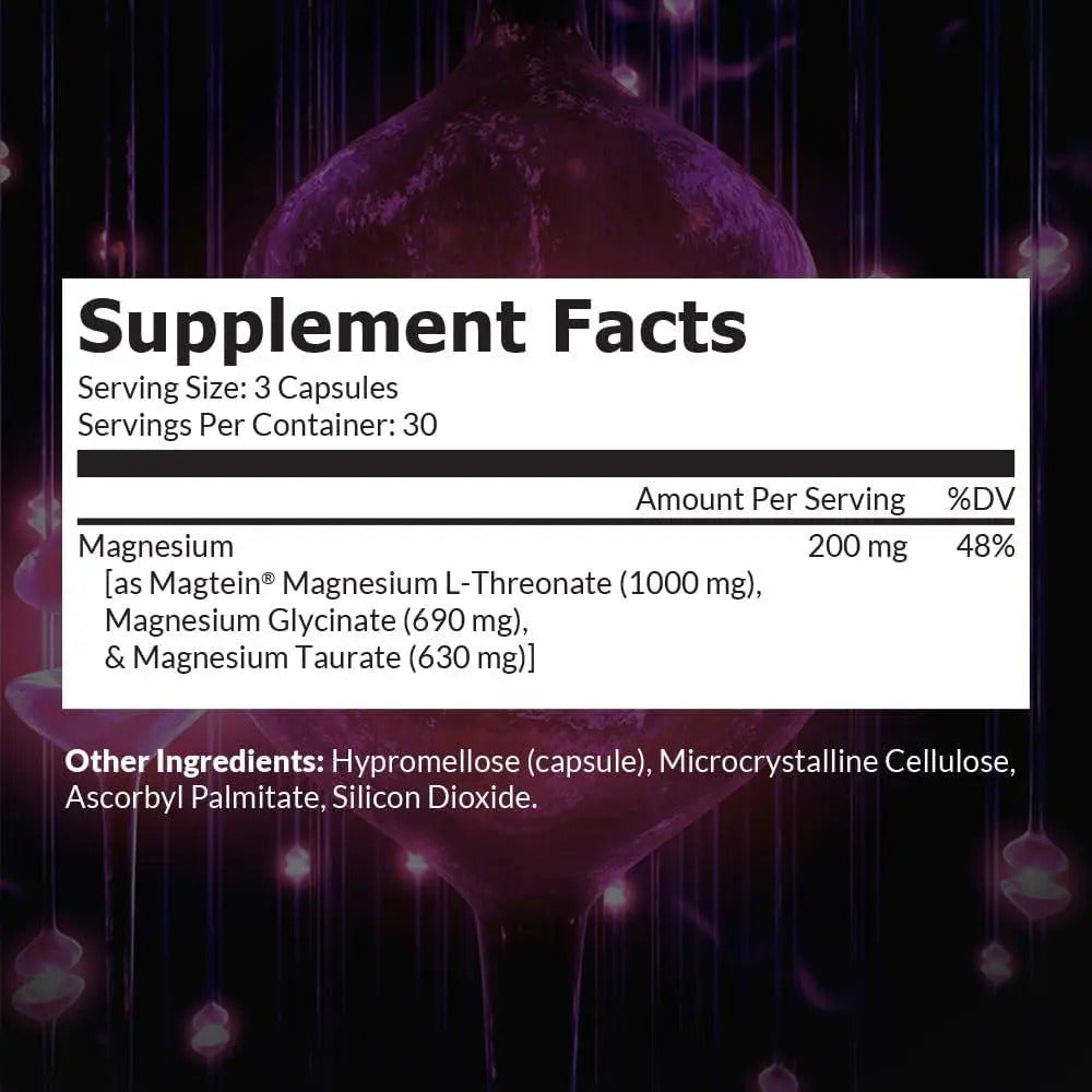 MagEnhance, 200 mg, 90 capsule, Magneziu L-Treonat Glicinat Taurat, Intelligent Labs