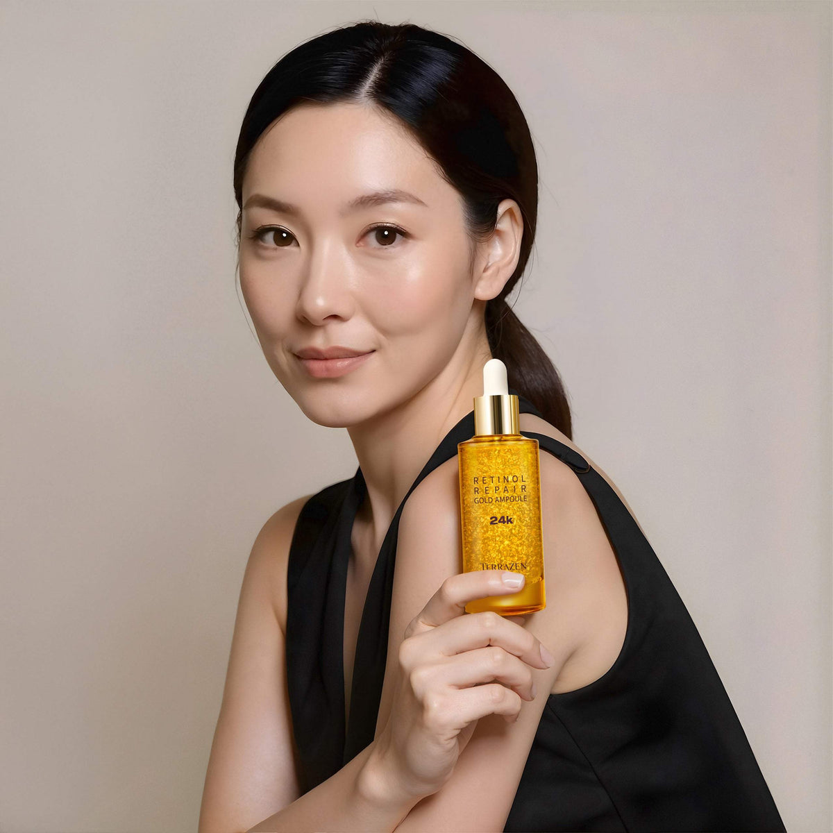 Retinol Repair Gold Ampoule, Ser concentrat anti-îmbătrânire cu retinol și aur 50 ml, Terrazen