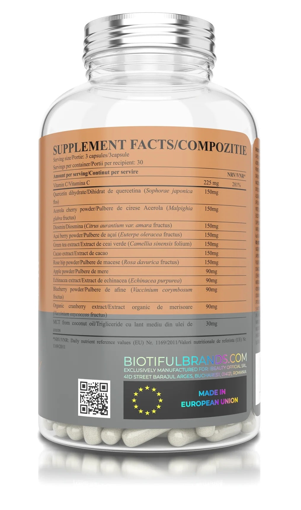 C-Elixir, 90 capsules, Vitamina C lipozomală, Biotiful Life