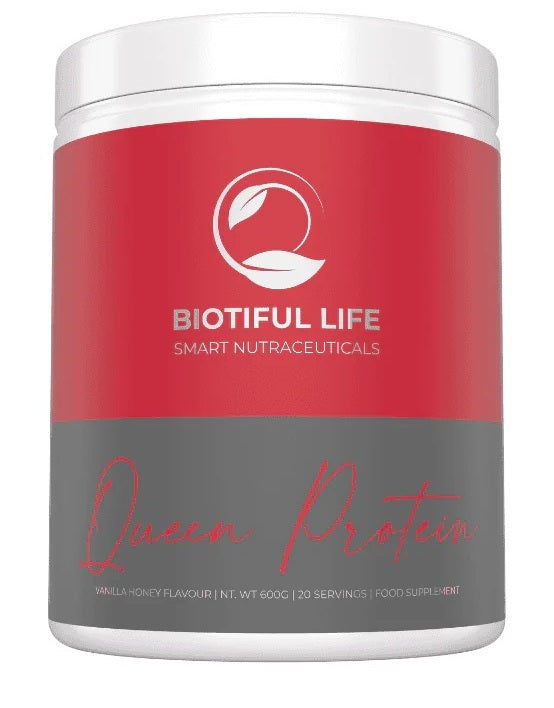 Queen Protein, 600 g, Protein pentru femei aromă vanilie-miere, Biotiful Life