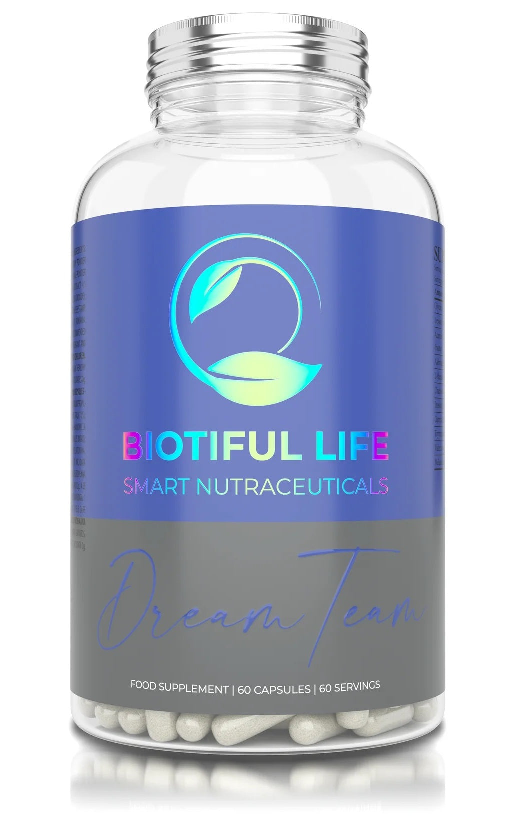 Dream Team, 60 capsules, Formulă nutrițională complexă pentru susținerea somnului, Biotiful Life