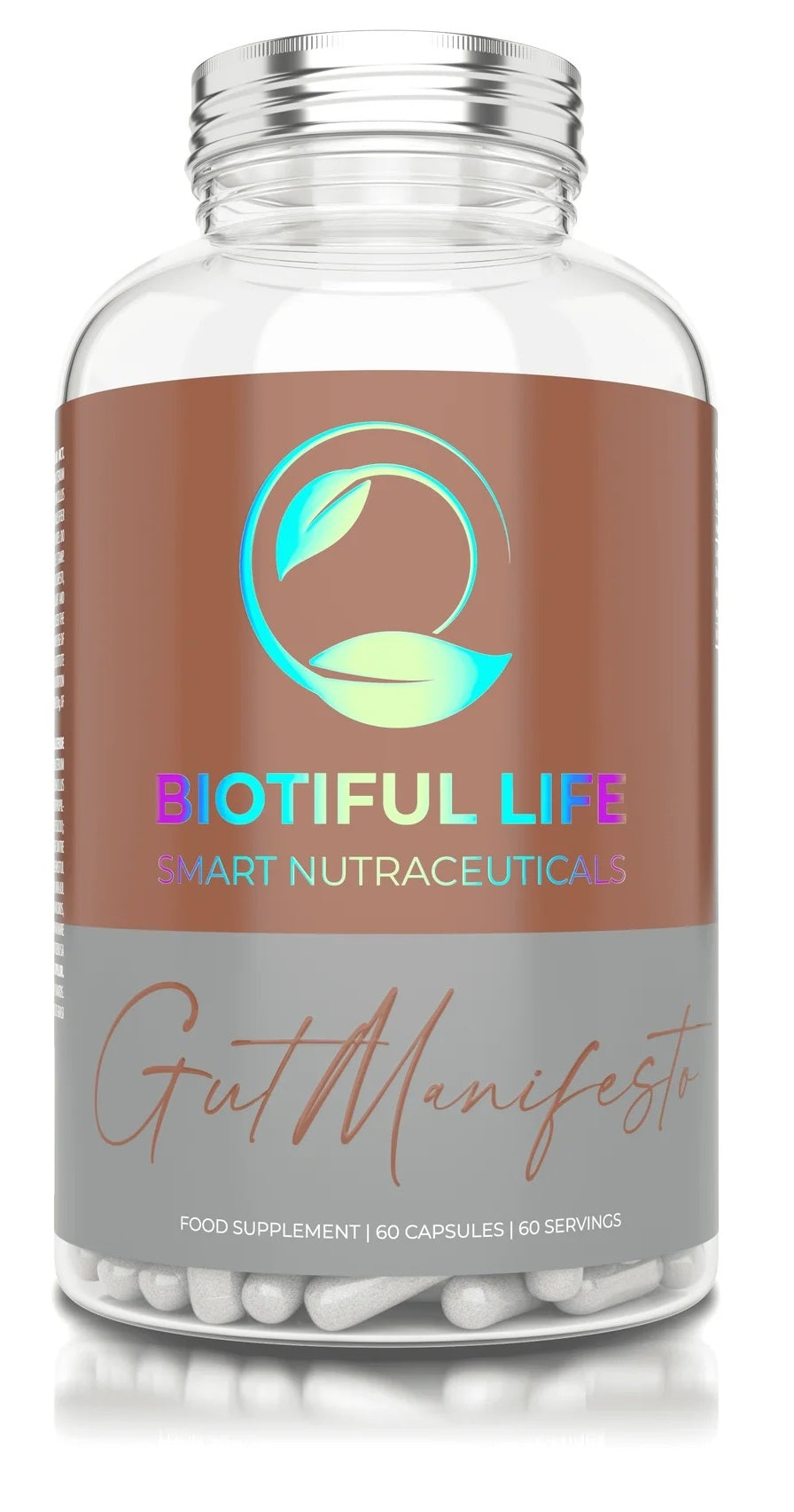 Gut Manifesto, 60 capsules, Probiotice cu 6 tulpini + MCT, Biotiful Life