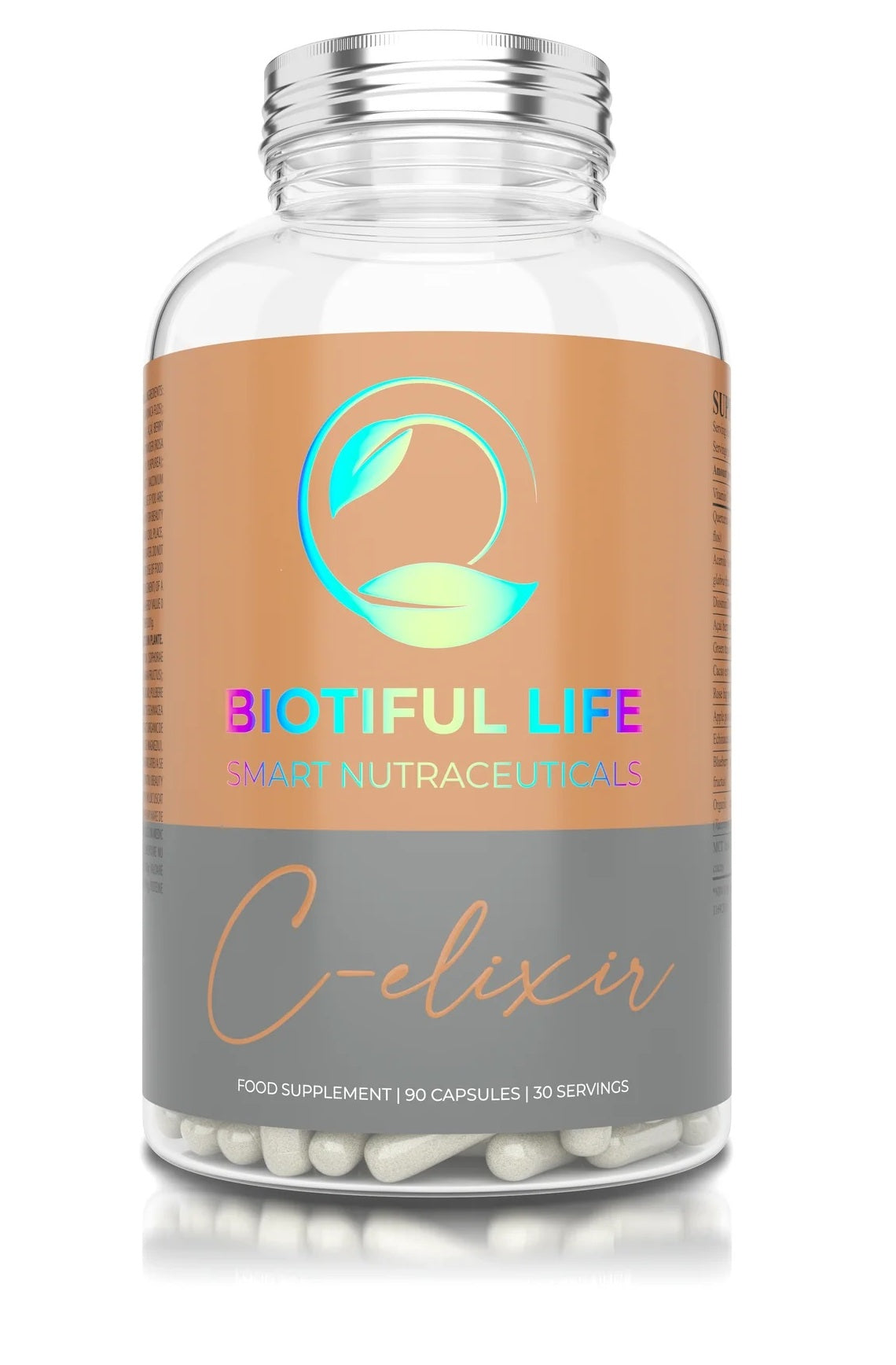 C-Elixir, 90 capsules, Vitamina C lipozomală, Biotiful Life