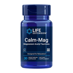 Calm-Mag, 30 Vegetarian Capsules, Calm-Mag magneziu acetil taurat de magneziu, Life Extension
