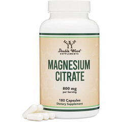 Magnesium Citrate, 180 caps, Citrat de magneziu, Double Wood