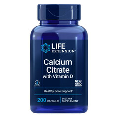 Calcium Citrate with Vitamin D, Citrat de calciu cu vitamina D, Life Extension