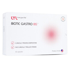Biotic Gastro IBS, 30 capsule, Probiotice țintite pentru sindromul de colon iritabil, LYL