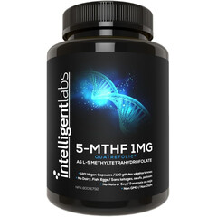 5-MTHF, 1 mg, 120 capsules, Metilfolat vitamina B9, Intelligent Labs