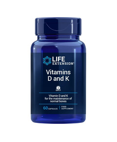 Vitamins D and K, 60 caps, Vitaminele D și K, Life Extension