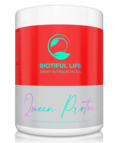 Queen Protein, 600 g, Proteina pentru femei aroma biscotti cookies, Biotiful Life