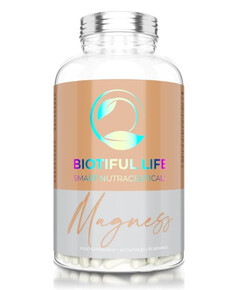 Magness, 60 capsule, Magneziu malat si bisglicinаt cu taurina si vitamina B6, Biotiful Life