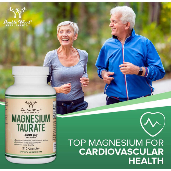 Magnesium Taurate, 210 caps, Taurat de magneziu, Double Wood, изображение 4
