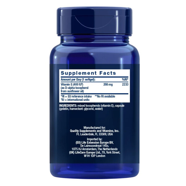 Super Vitamin E, 90 softgels, Super Vitamina E, Life Extension, изображение 2