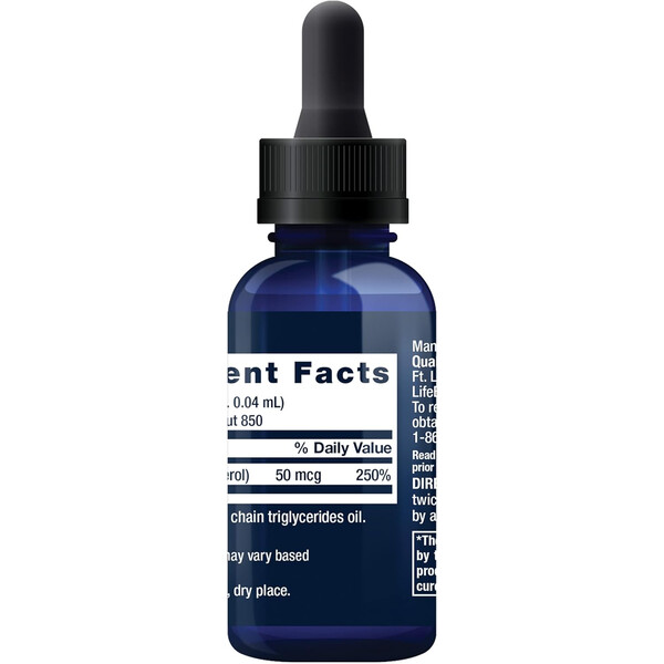 Vitamin D3 Liquid, 50 mcg 2000 IU, 29,57 ml, Vitamina D3 Lichid, Life Extension, изображение 3