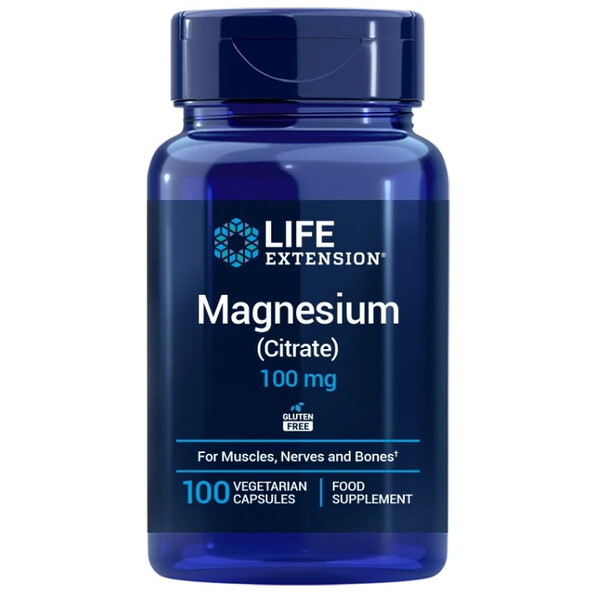 Magnesium Citrate, 100 caps, Citrat de magneziu, Life Extension