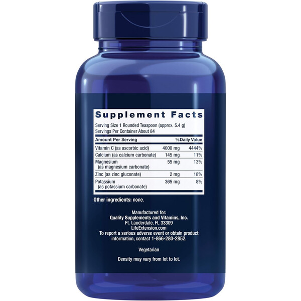Buffered Vitamin C Powder, 454 g, Vitamina C tamponată pulbere, Life Extension, изображение 3