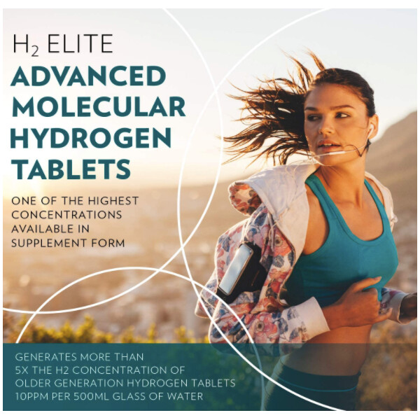 H2 Elite Molecular Hydrogen Water, 60 tablete, Apă cu hidrogen molecular, Quicksilver Scientific, изображение 2