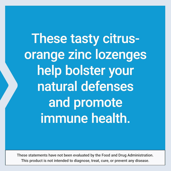 Zinc Lozenges Citrus-Orange Flavor, 60 comprimate de supt, Zinc aromă citrice-portocală, Life Extension, изображение 6