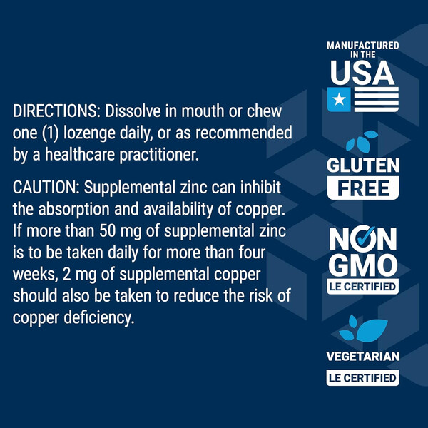 Zinc Lozenges Citrus-Orange Flavor, 60 comprimate de supt, Zinc aromă citrice-portocală, Life Extension, изображение 7