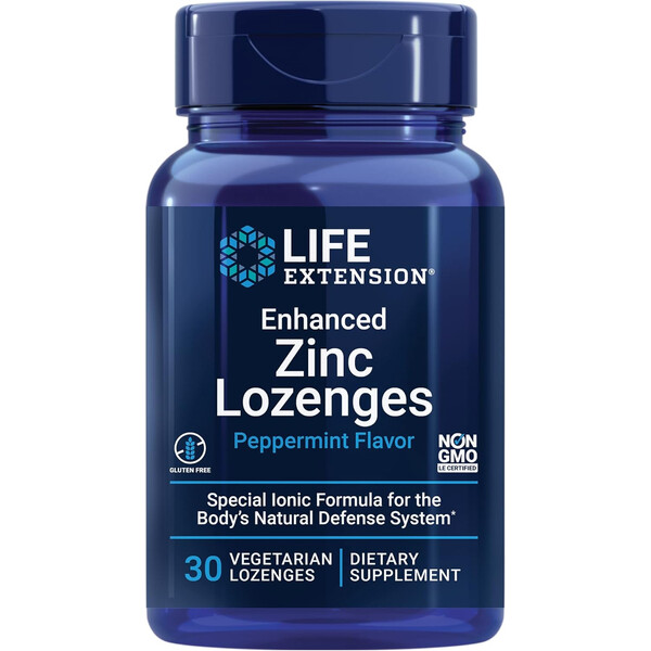 Enhanced Zinc Lozenges, 30 tablete, Zinc lipozomal sub formă de pastile pentru supt, Life Extension