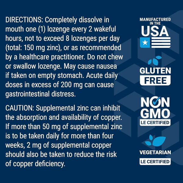 Enhanced Zinc Lozenges, 30 tablete, Zinc lipozomal sub formă de pastile pentru supt, Life Extension, изображение 7