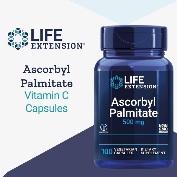 Ascorbyl Palmitate, 500 mg, 100 capsule, Palmitat de ascorbil, Life Extension, изображение 4