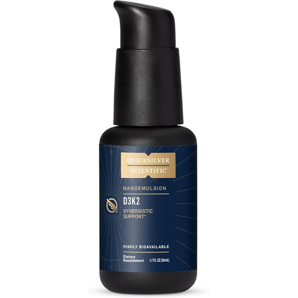D3K2, 50 ml, Vitamina D3K2 lipozomală, Quicksilver Scientific