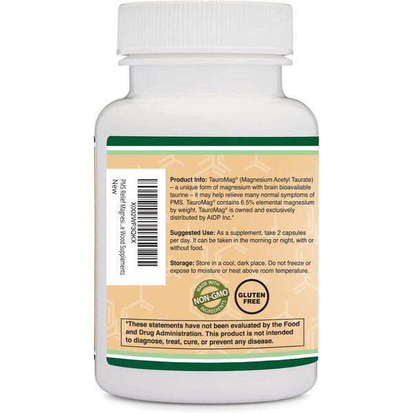 Magnesium Acetyl-Taurate, 500 mg, 120 capsules, Magneziu cu acetil-taurină, Double Wood, изображение 4