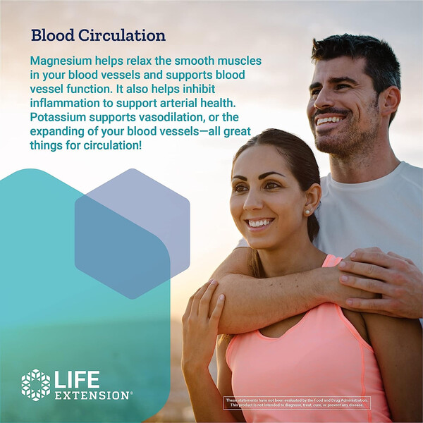 Potassium with Extend-Release Magnesium, 60 capsule, Potasiu cu magneziu cu eliberare prelungită, Life Extension, изображение 6