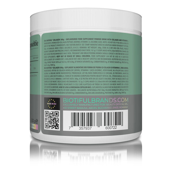 CollageN, 300 g, Nutriceutic cu peptide de colagen fără aromă, Biotiful Life, изображение 3