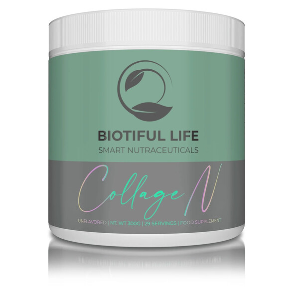 CollageN, 300 g, Nutriceutic cu peptide de colagen fără aromă, Biotiful Life